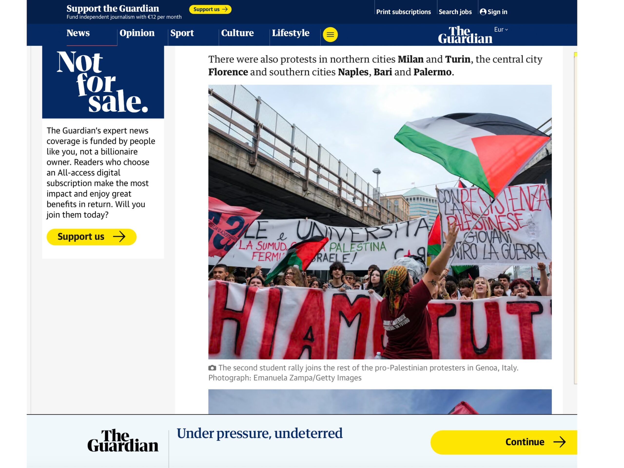 Published in [Testata], article “[Titolo articolo]”, [anno]. Documentary photography by Emanuela Zampa. Screenshot of the original editorial layout, preserving image placement and credits.