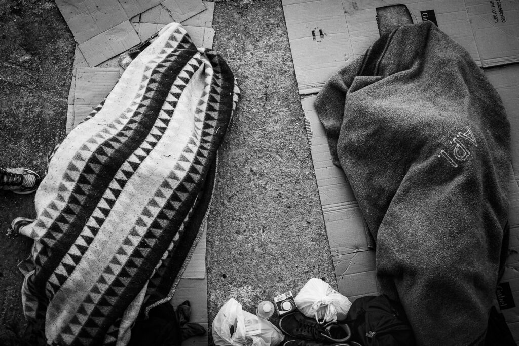 Each time the informal camp is cleared, migrants in transit move to other parts of the city, in summer often to the beach.