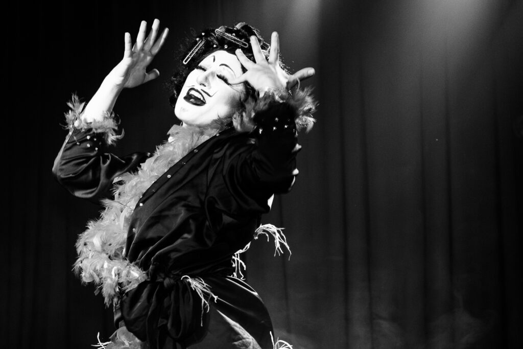 Drag artist Fin'ora performs in Genova, 2026