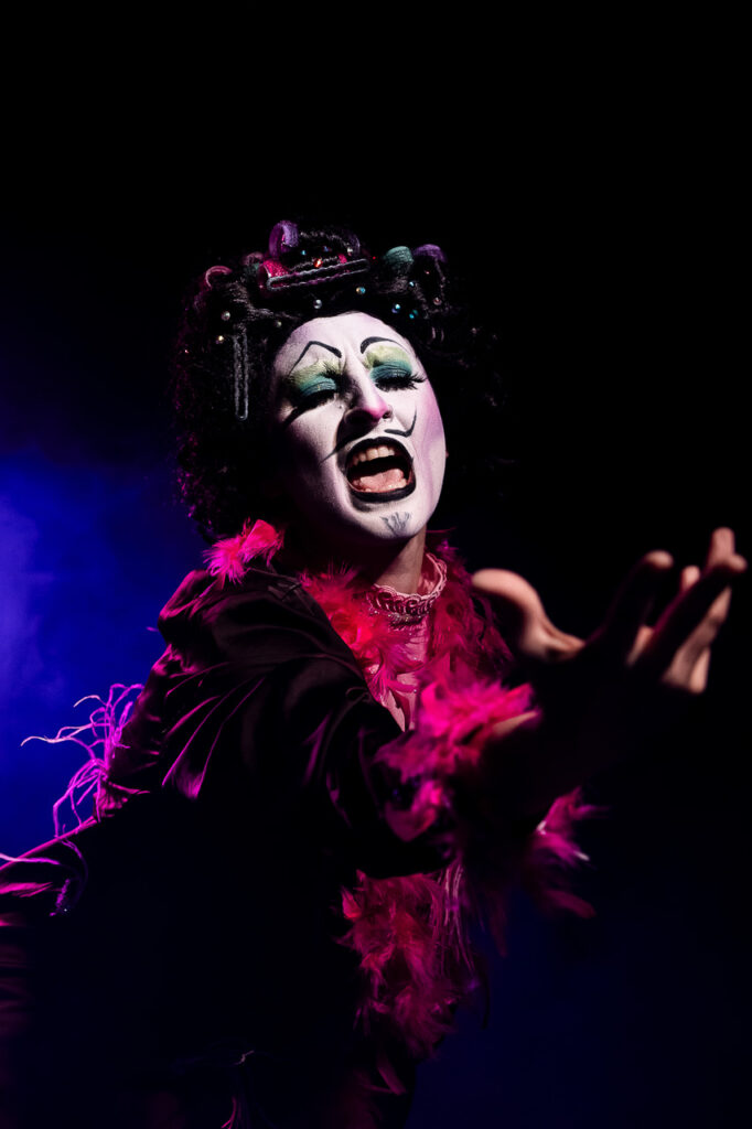 Drag artist Fin'ora performs in Genova, 2026