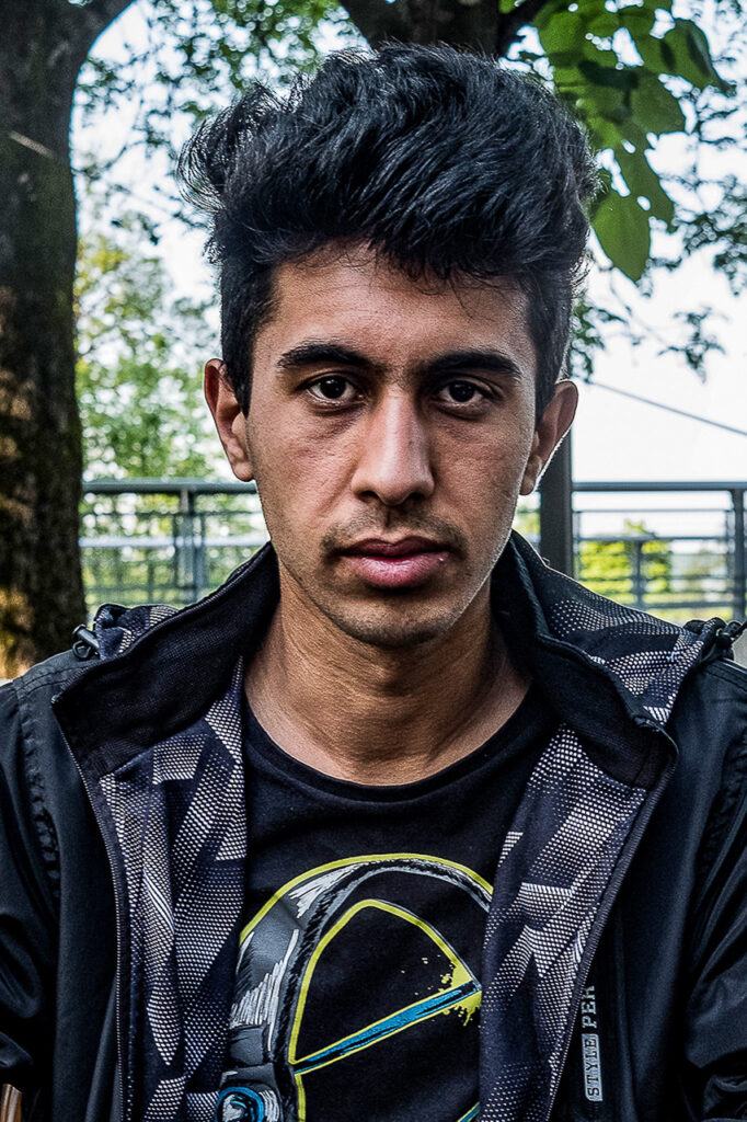 Ahmed, 16, fled Syria through Turkey, Greece, North Macedonia and Serbia. When I meet him, he is at the gates of the EU. Repeatedly pushed back and beaten by Croatian police, he waits for the right moment and says: “Prisoners know when they will be free. But we refugees don’t.” Bihać, Bosnia and Herzegovina, 2019.