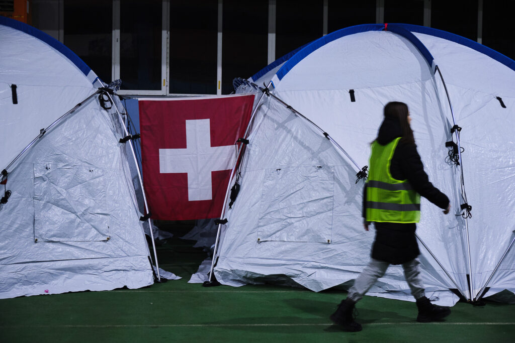 Medical facility for the romani refugees at the Chisinau sports center. Chisinau, Moldova, 18 March 2022.