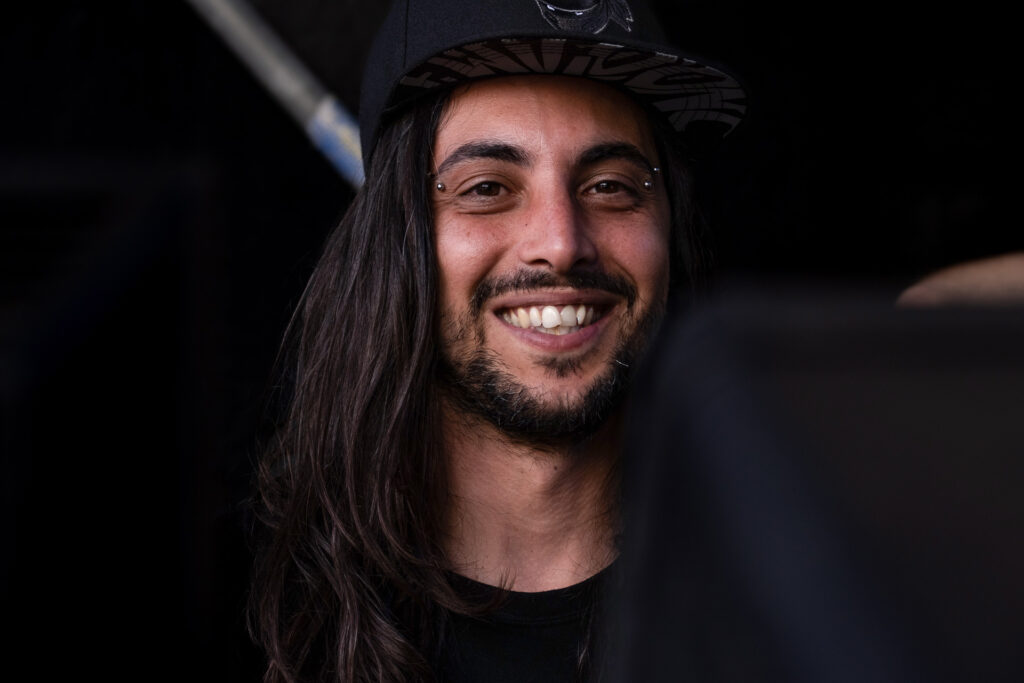 Roberto, stage sound engineer and musician. During the Covid pandemic he expanded his studies in music production and invested in his own recording studio, but eventually chose to return to touring and live shows to keep bringing music to public spaces. Genoa, June 2022.